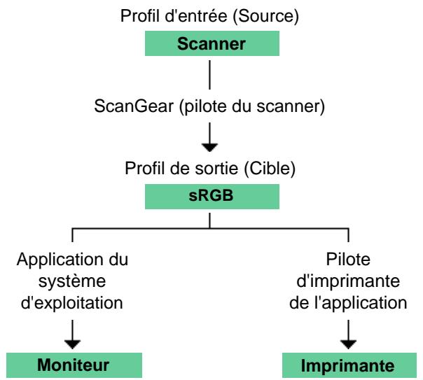 CANON PIXMA MP240 - Exemple : lorsqu srgb est sélectionné comme profil de sortie (cible) - 1