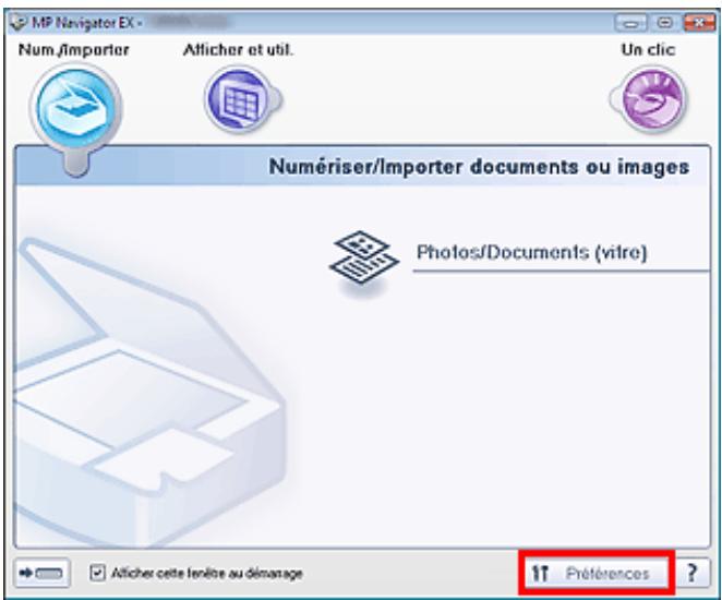 CANON PIXMA MP240 - Sélection d'une réponse aux commandes à partir du panneau de contrôle à l'aide de MP navigator EX - 1