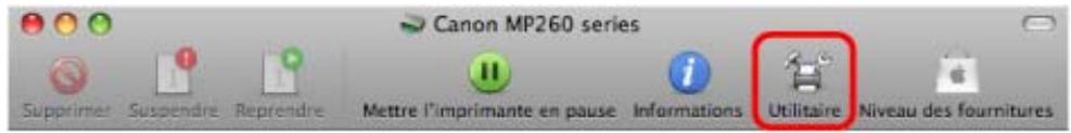 CANON PIXMA MP240 - Ouverture de l'utilitaire canon IJ printer utility (macintosh) - 1