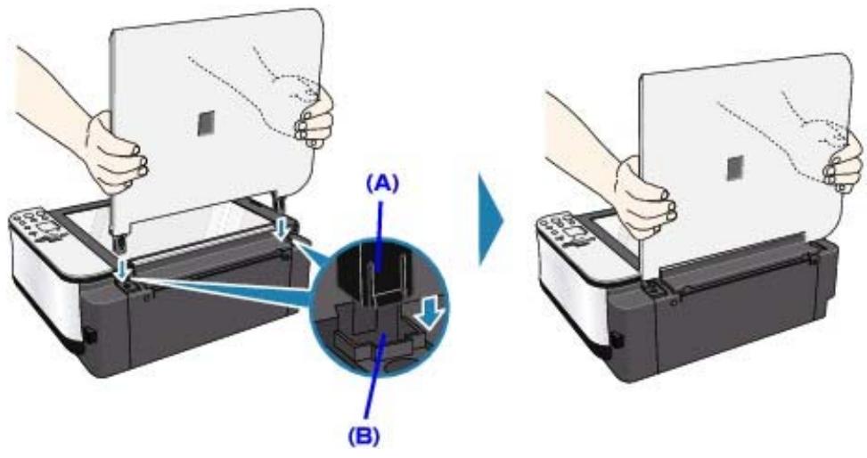 CANON PIXMA MP240 - Fixation du capot de documents : - 1