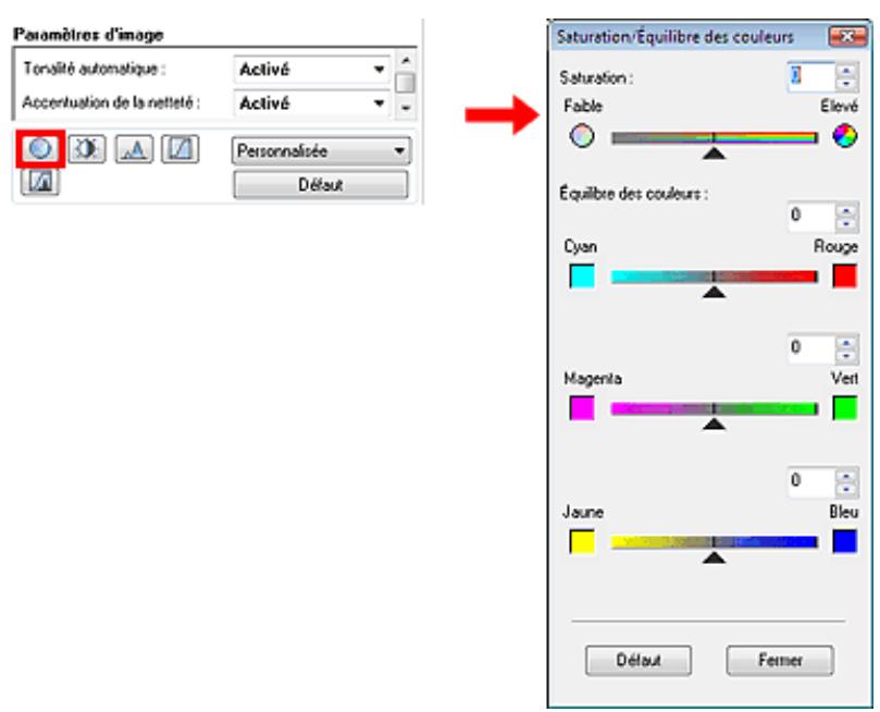 CANON PIXMA MP240 - Ajustement de la saturation et de l'équilibre des couleurs - 1