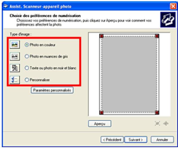 CANON PIXMA MP240 - Numérisation avec le panneau de configuration (windows XP seulement) - 1