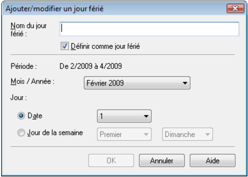 CANON PIXMA MP240 - Définition des jours fériés - 2