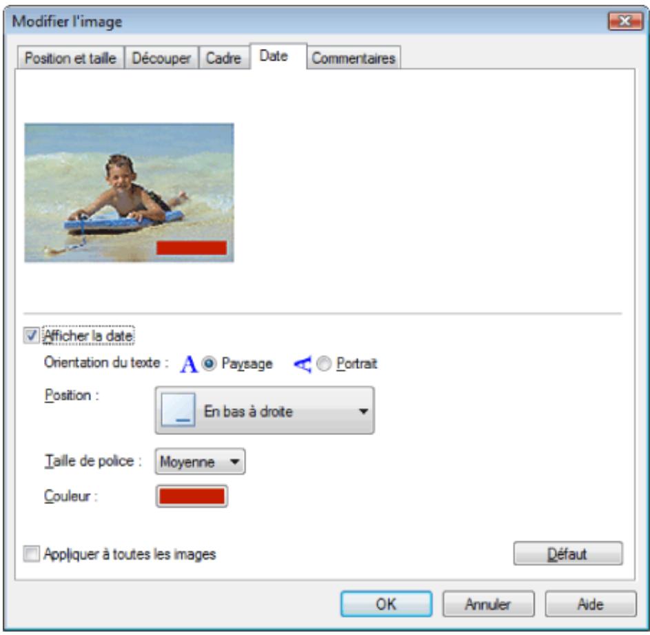 CANON PIXMA MP240 - Impression de dates sur les photos - 1