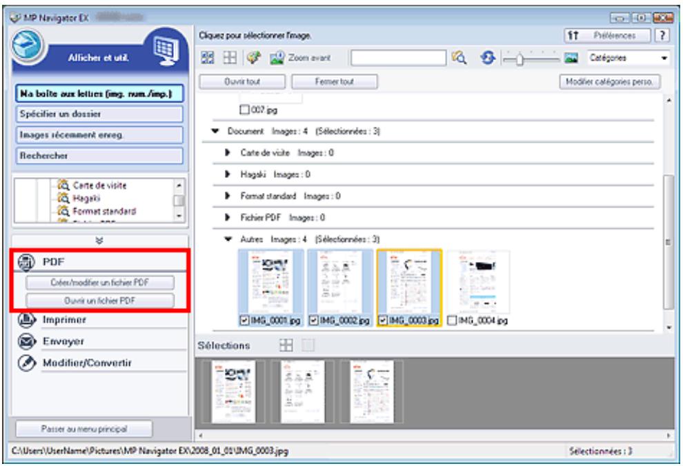 CANON PIXMA MP240 - Création/modification de fichiers PDF - 1