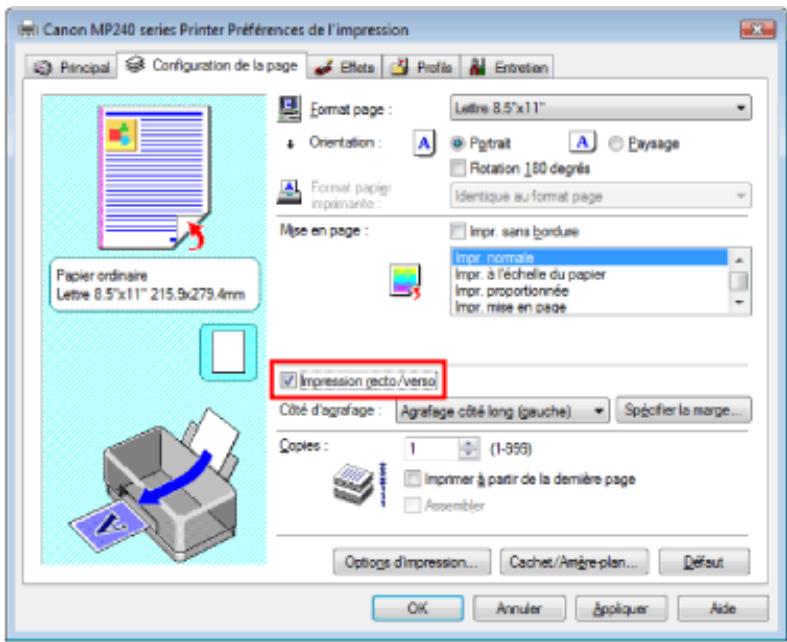 CANON PIXMA MP240 - Impression recto/verso - 2