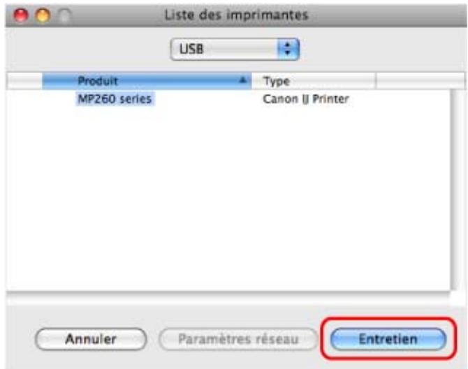 CANON PIXMA MP240 - Ouverture de l'utilitaire canon IJ printer utility (macintosh) - 4