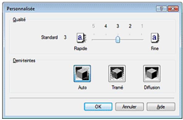 CANON PIXMA MP495 - Sélection d'une combinaison de qualité d'impression/procédé en demi-teintes - 3