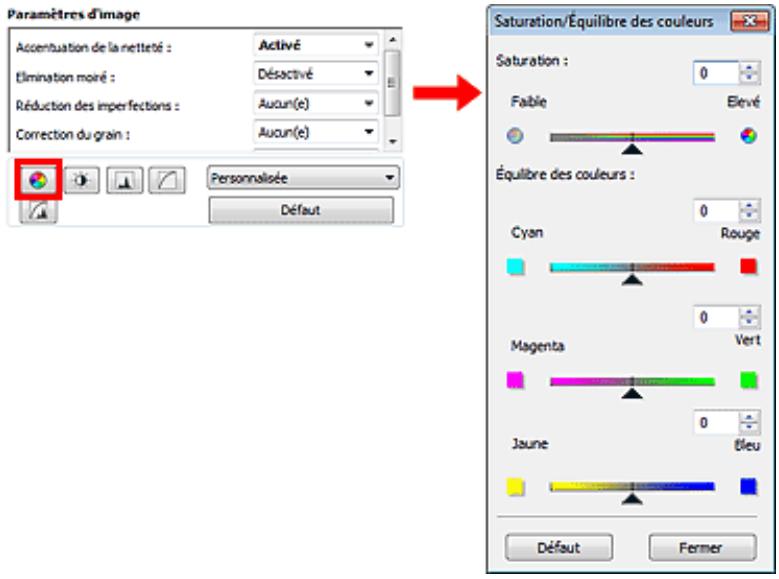 CANON PIXMA MP495 - Ajustement de la saturation et de l'équilibre des couleurs - 2