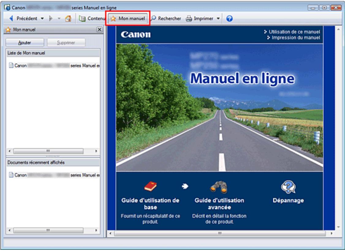 CANON PIXMA MP495 - Enregistrement des documents dans le dossier Mon manuel - 1