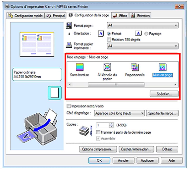 CANON PIXMA MP495 - Impression mise en page - 2
