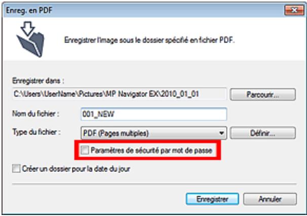 CANON PIXMA MP495 - Configuration de mots de passe pour les fichiers existants - 1