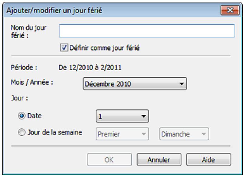 CANON PIXMA MP495 - Définition des jours fériés - 2