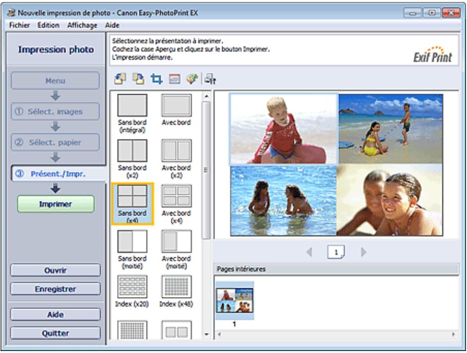 CANON PIXMA MP495 - Impression de plusieurs photos sur une seule page - 1