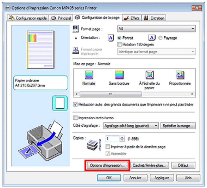 CANON PIXMA MP495 - Changement des options d'impression - 1