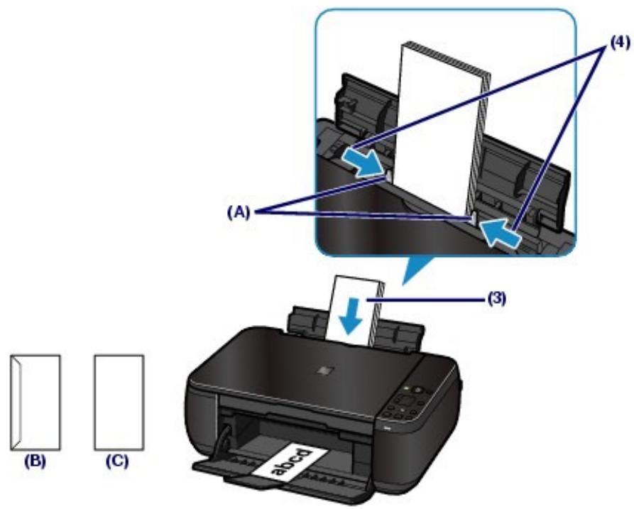 CANON PIXMA MP495 - Chargez les enveloppes. - 2