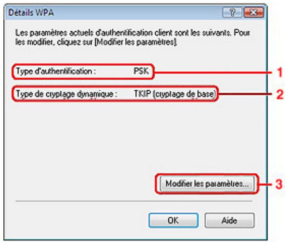 CANON PIXMA MP495 - Modification des paramètres détaillés WPA ou WPA2 - 1