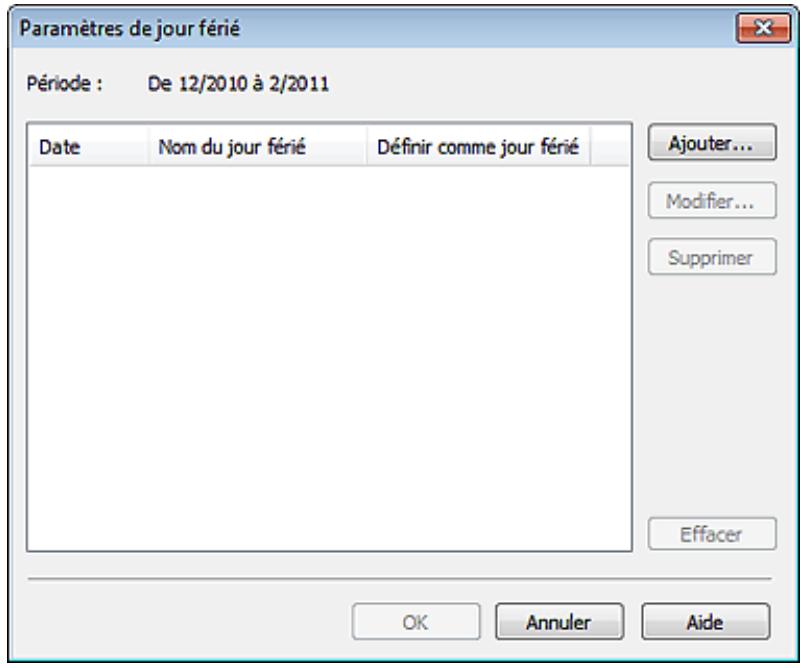 CANON PIXMA MP495 - Définition des jours fériés - 1
