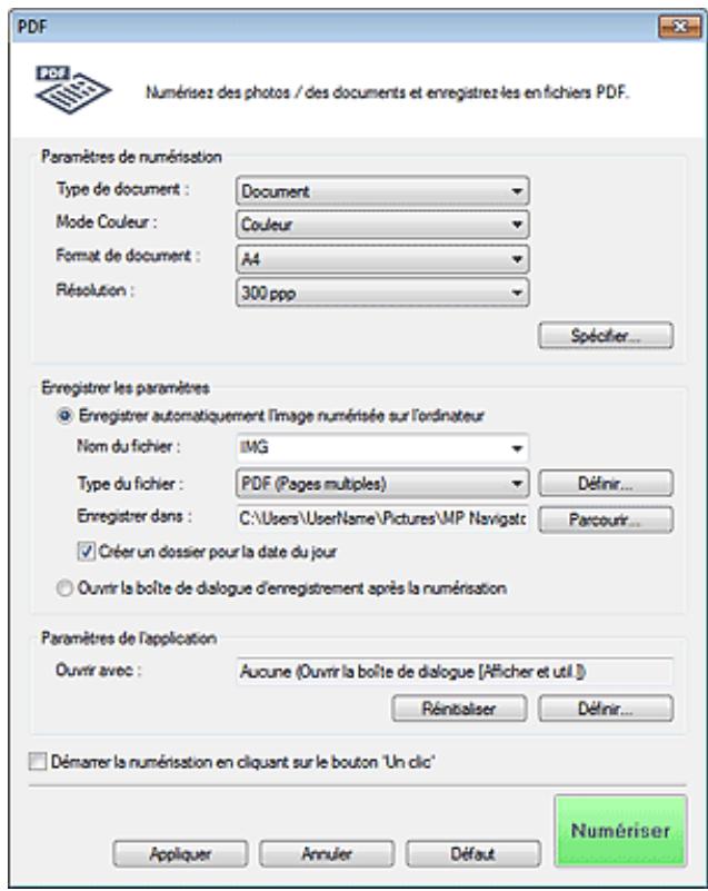 CANON PIXMA MP495 - Boîte de dialogue PDF - 1