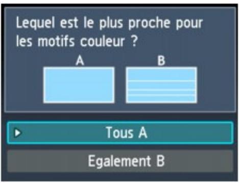 CANON MG5350 - Examen du motif de vérification des buses - 3