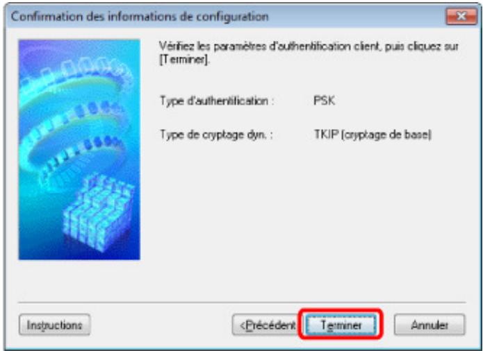 CANON MG5350 - Modification des paramètres détaillés WPA ou WPA2 - 4