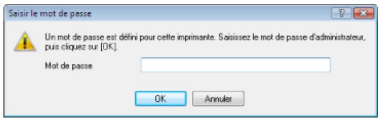 CANON MG5350 - L'écran saisir le mot de passe s'affiche pendant la configuration - 1
