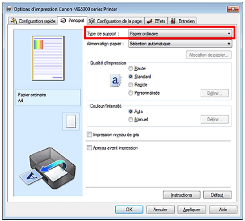 CANON MG5350 - Définition d'un profil ICC avec le pilote d'imprimante avant de procéder à l'impression - 1