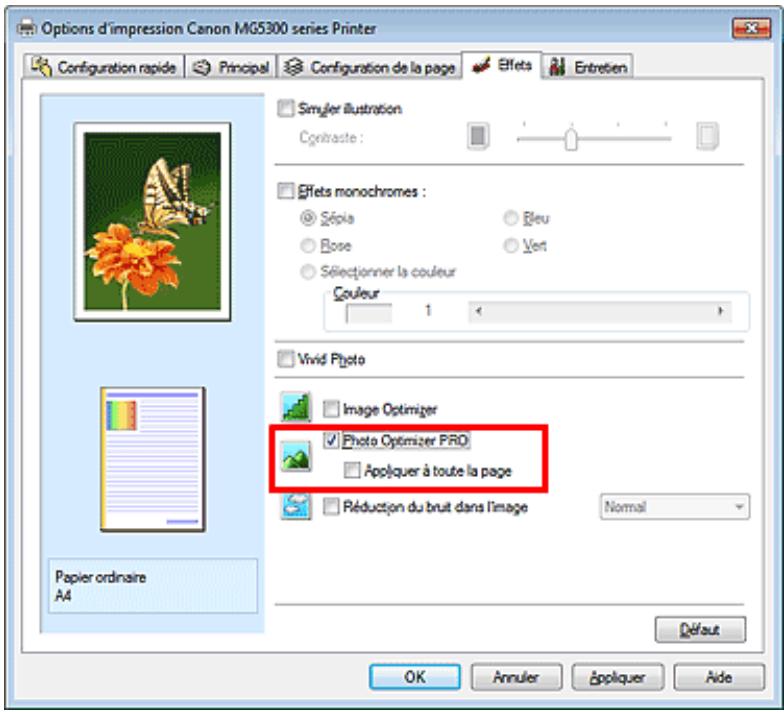 CANON MG5350 - Changement de propriétés de couleur pour améliorer la coloration - 2