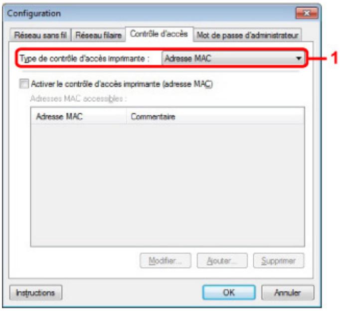 CANON MG5350 - Feuille de contrôle d'accès - 1