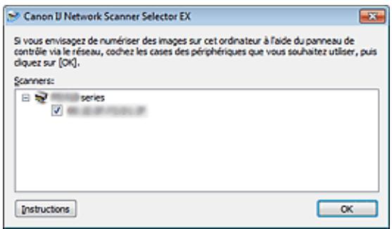 CANON MG5350 - Écran paramètres numérisation à partir du panneau de contrôle - 1