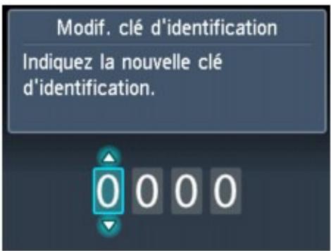 CANON MG5350 - Écran modif. clé d'identification - 1