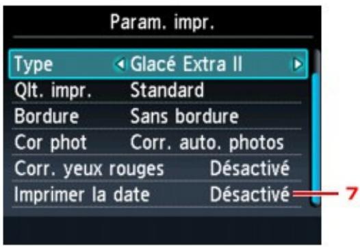 CANON MG5350 - Éléments de paramètre - 2
