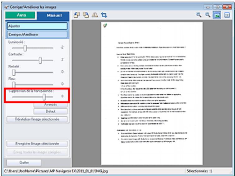 CANON MG5350 - Le texte d'un document texte numérique dans MP navigator EX est trop clair - 3