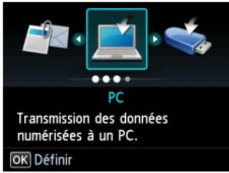 CANON MG5350 - Numériser sur l'écran accueil. - 1