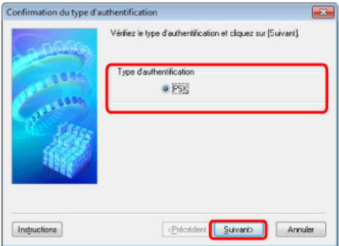 CANON MG5350 - Modification des paramètres détaillés WPA ou WPA2 - 2