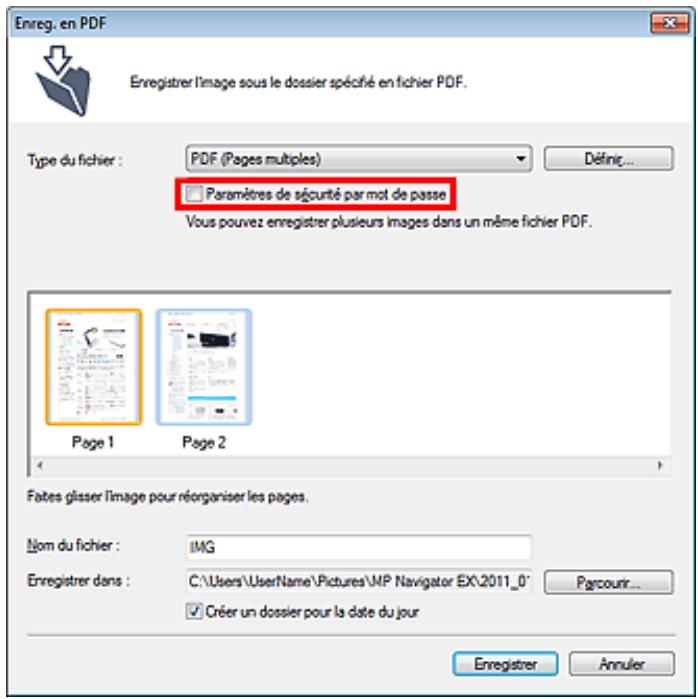 CANON MG5350 - Définition de mots de passe pour les images numérisées - 1