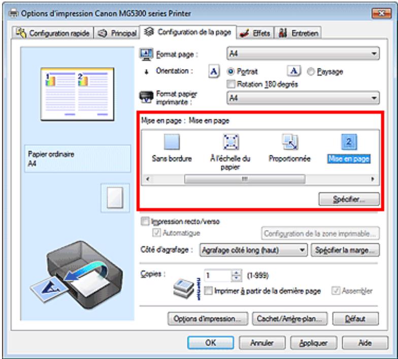 CANON MG5350 - Impression mise en page - 2