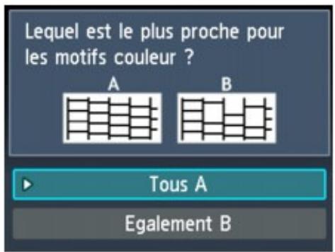 CANON MG5350 - Examen du motif de vérification des buses - 2