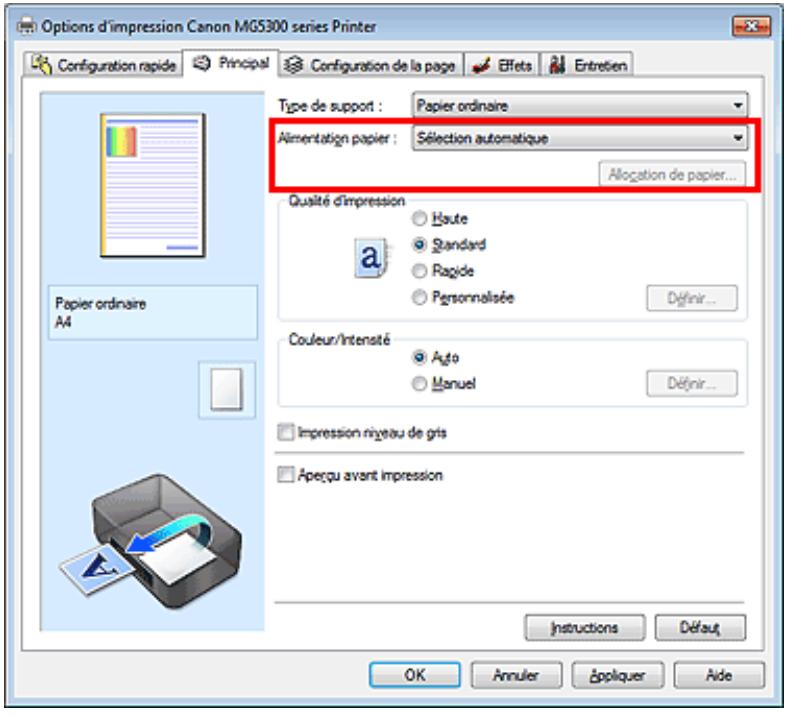 CANON MG5350 - Commutation de l'alimentation papier pour répondre à vos besoins - 1