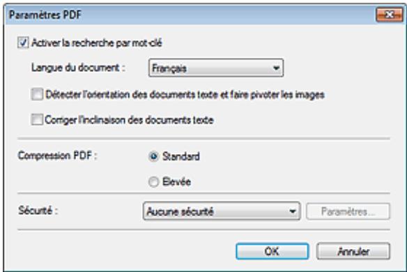CANON MG5350 - Boîte de dialogue paramètres PDF - 1