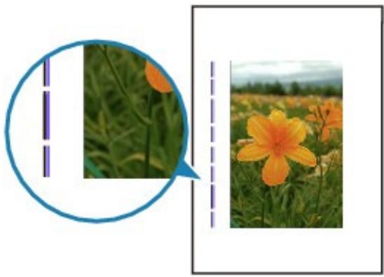 CANON MG5350 - Des lignes verticales sont imprimées sur les côtés du document imprimé - 1