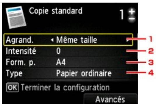 CANON MG5550 - Éléments de paramètre - 1