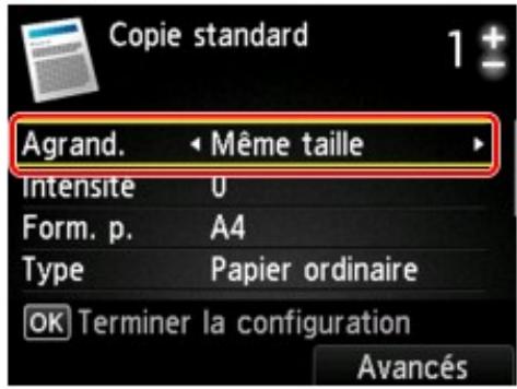 CANON MG5550 - Réduction ou agrandissement d'une copie - 1
