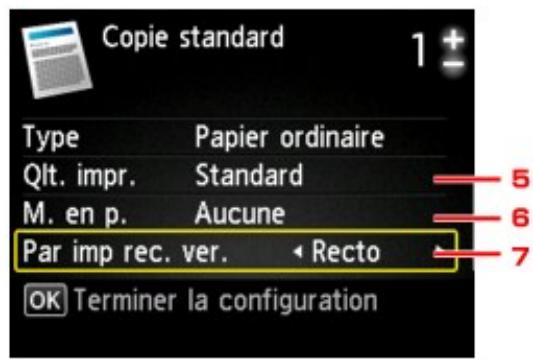 CANON MG5550 - Éléments de paramètre - 2