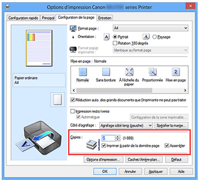 CANON MG5550 - Définition du nombre de copies et de l'ordre d'impression - 1