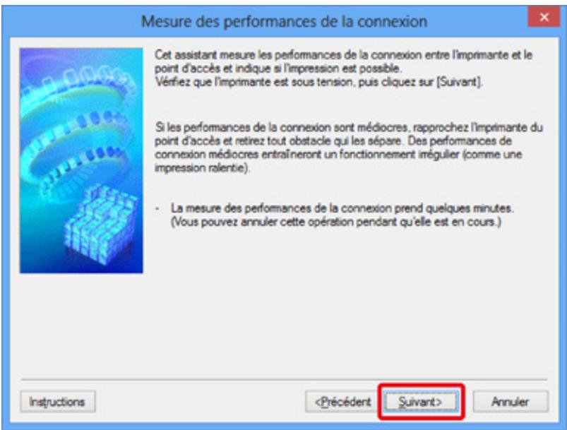 CANON PIXMA MG5650 - Mesure des performances de la connexion Écran (écran initial) - 1