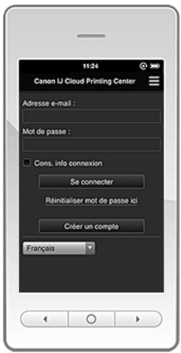 CANON PIXMA MG5650 - Description de l'écran Connexion - 1