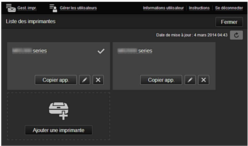 CANON PIXMA MG5650 - Bouton Gest. impr. (Sélect. une imprimante) - 1