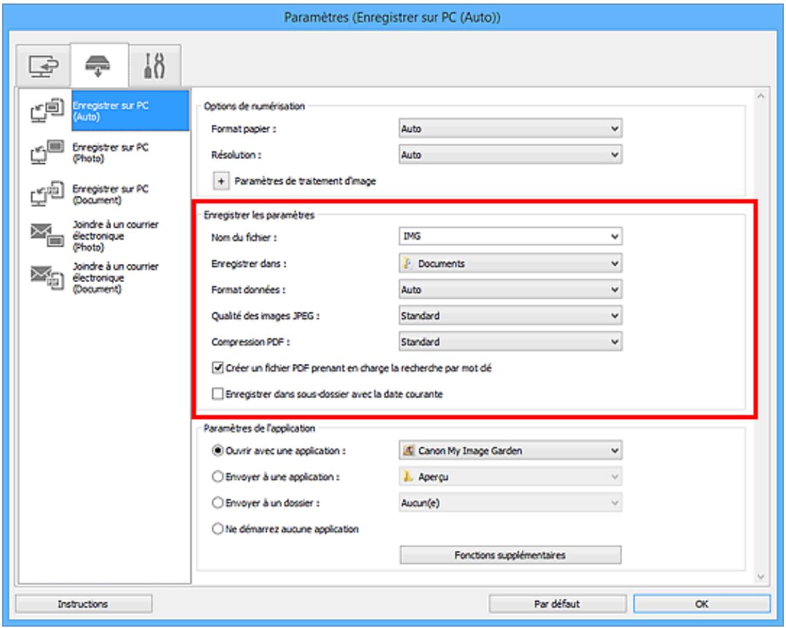 CANON PIXMA MG5650 - Définissez Options de numérisation. - 2