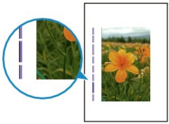 CANON PIXMA MG5650 - Des lignes verticales sont imprimées sur les côts du document imprimé - 1